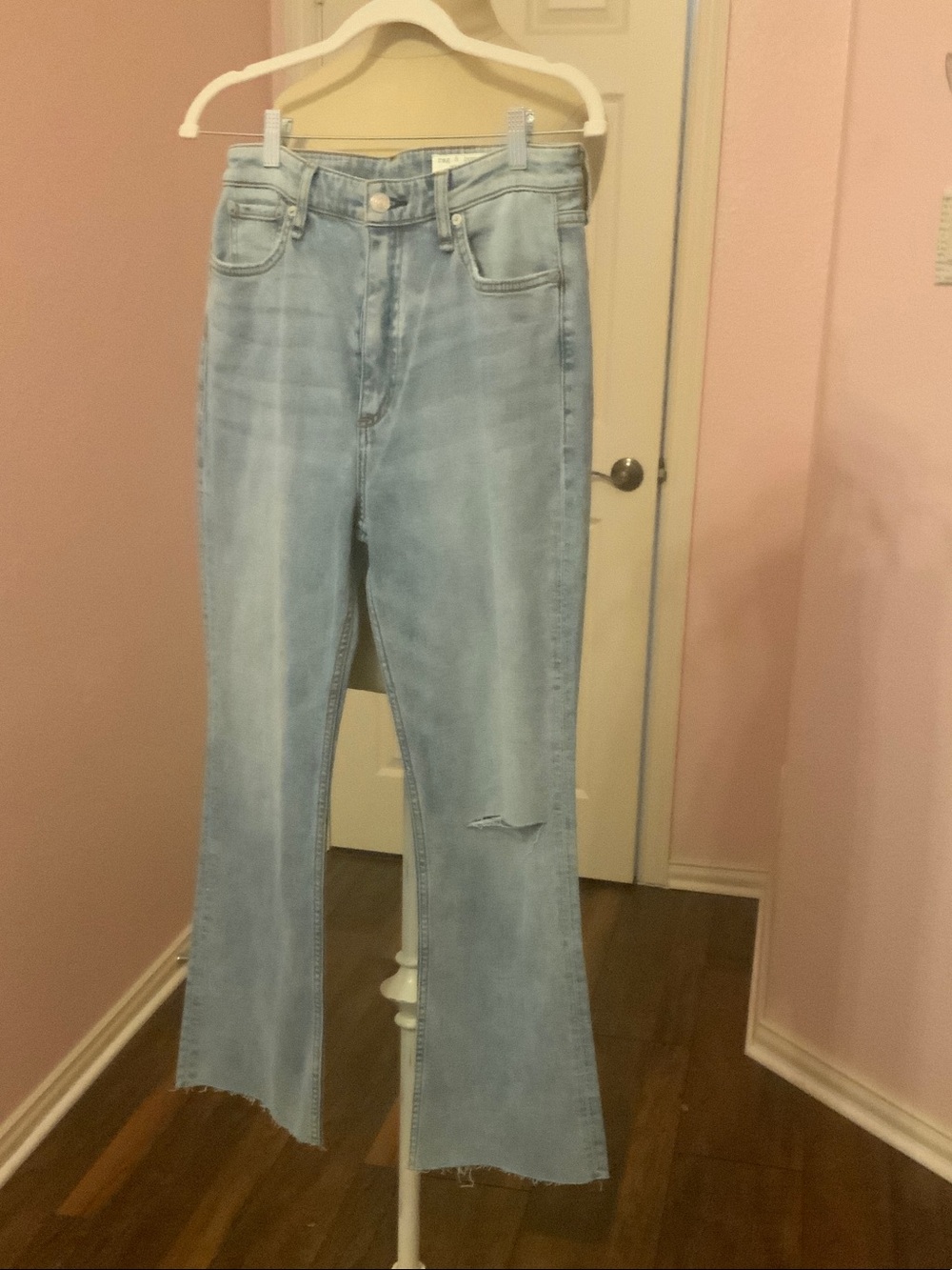 rag & bone Light Wash High-Rise Flare Jeans